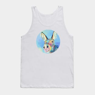 Carefree Donkey - Farm Animal Portrait Tank Top